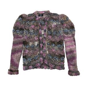 Vintage Estelle Gracer Art to Weat Multicolor Sweater Cardigan size small